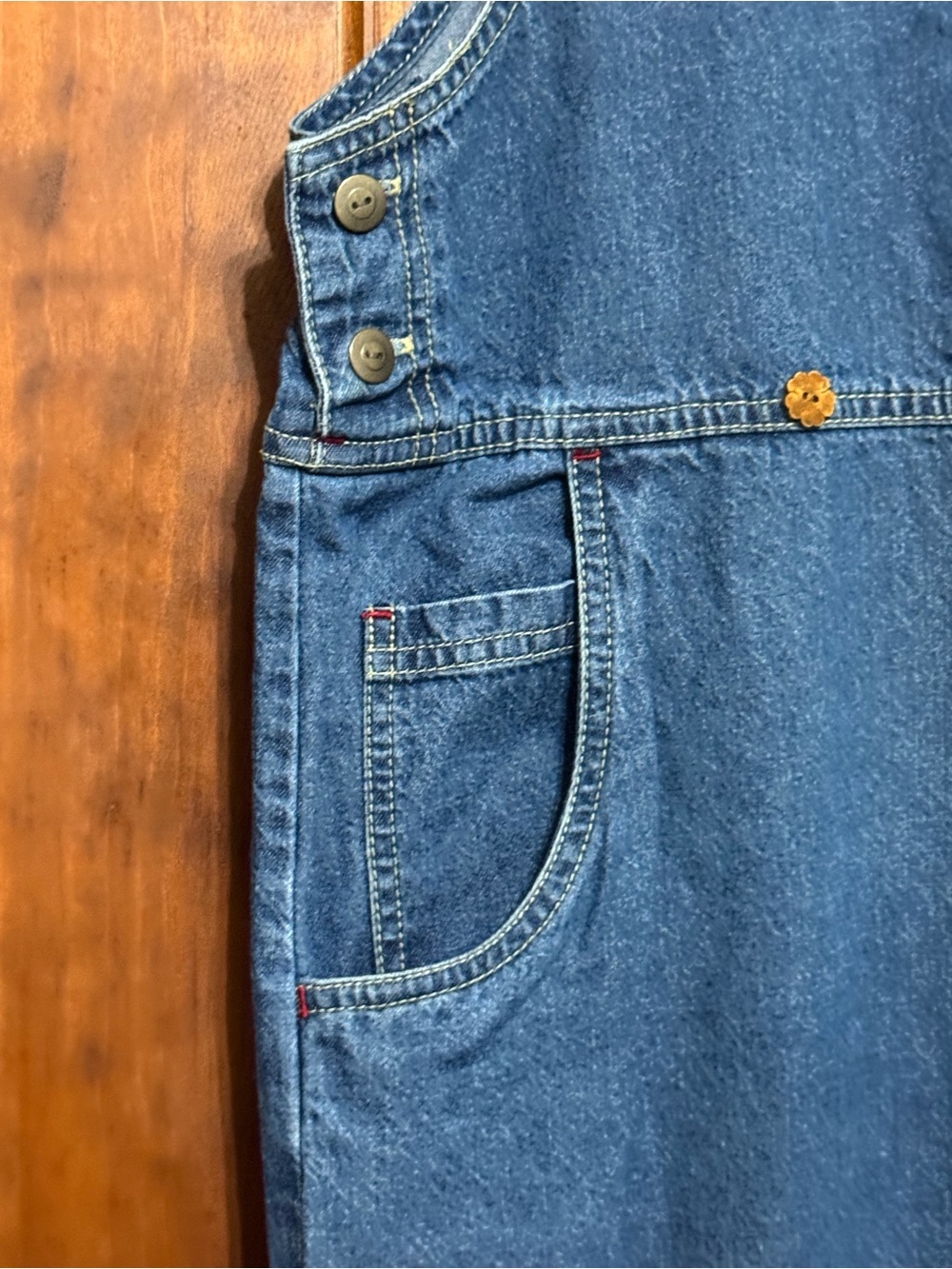 VINTAGE WHITE STAG DENIM DRESS SIZE LARGE - Picture 5 of 10